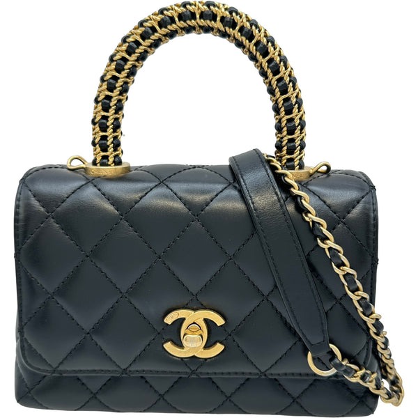 シャネル CHANEL ココハンドルXXS AS2215 ブラック ゴールド金具