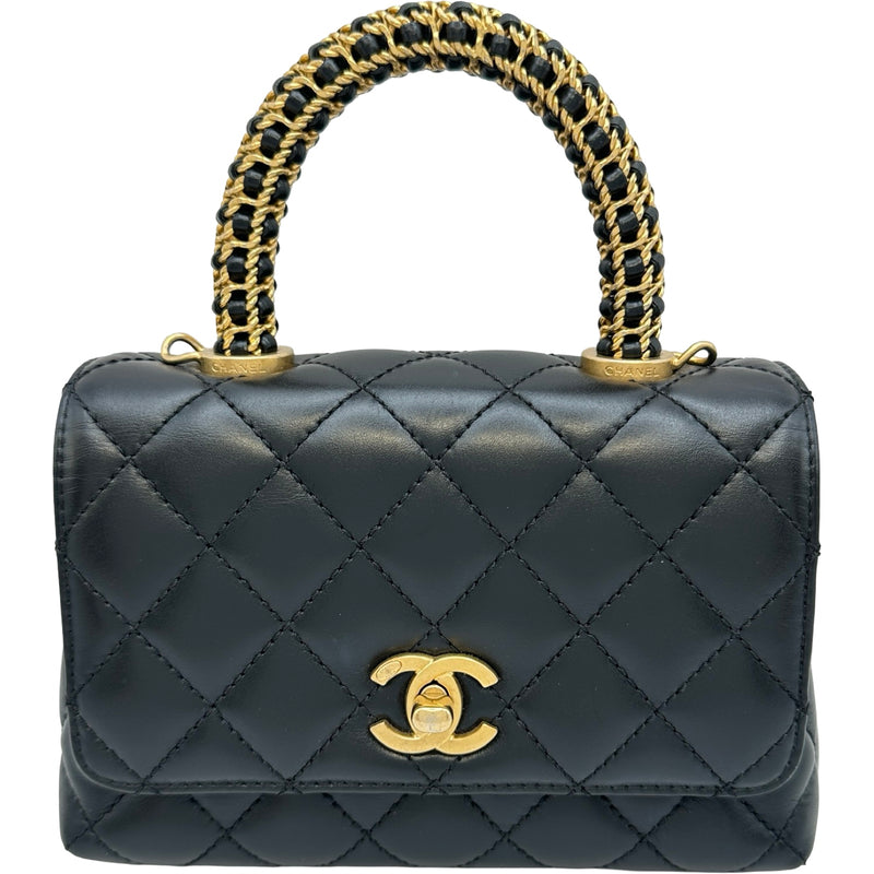 シャネル CHANEL ココハンドルXXS AS2215 ブラック ゴールド金具