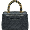 シャネル CHANEL ココハンドルXXS AS2215 ブラック ゴールド金具 ラムレザー レディース ハンドバッグ