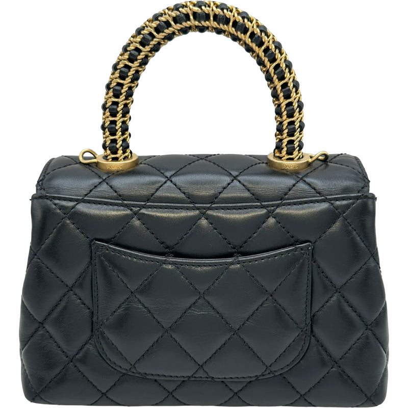 シャネル CHANEL ココハンドルXXS AS2215 ブラック ゴールド金具