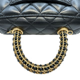 シャネル CHANEL ココハンドルXXS AS2215 ブラック ゴールド金具 ラムレザー レディース ハンドバッグ