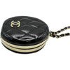 シャネル CHANEL チェーンストラップミラー 31番台 ブラック ゴールド金具 パテント・メタル レディース 手鏡・コンパクト