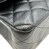 シャネル CHANEL マトラッセ25 A01112 30番台 ブラック シルバー金具 キャビアスキン レディース ショルダーバッグ