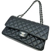 シャネル CHANEL マトラッセ25 A01112 30番台 ブラック シルバー金具 キャビアスキン レディース ショルダーバッグ