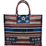 クリスチャン・ディオール Christian Dior ブックトートラージ マルチカラー キャンバス レディース トートバッグ