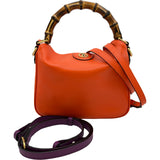 グッチ GUCCI バンブーダイアナスモールホーボーバッグ 746251 オレンジ ゴールド金具 レザー レディース ハンドバッグ