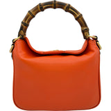 グッチ GUCCI バンブーダイアナスモールホーボーバッグ 746251 オレンジ ゴールド金具 レザー レディース ハンドバッグ