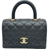 シャネル CHANEL ココハンドルXXS AS2215 ブラック ゴールド金具 キャビアスキン レディース ハンドバッグ