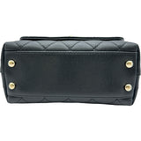 シャネル CHANEL ココハンドルXXS AS2215 ブラック ゴールド金具 キャビアスキン レディース ハンドバッグ
