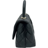 シャネル CHANEL ココハンドルXXS AS2215 ブラック ゴールド金具 キャビアスキン レディース ハンドバッグ