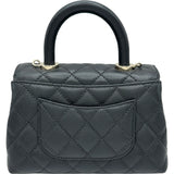 シャネル CHANEL ココハンドルXXS AS2215 ブラック ゴールド金具 キャビアスキン レディース ハンドバッグ