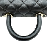 シャネル CHANEL ココハンドルXXS AS2215 ブラック ゴールド金具 キャビアスキン レディース ハンドバッグ