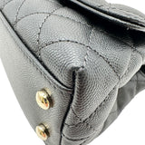 シャネル CHANEL ココハンドルXXS AS2215 ブラック ゴールド金具 キャビアスキン レディース ハンドバッグ