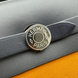 エルメス HERMES エールバッグジップPM A刻印 ジョーヌドール･サフィール シルバー金具 トワル･ハンター レディース ショルダーバッグ