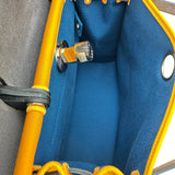 エルメス HERMES エールバッグジップPM A刻印 ジョーヌドール･サフィール シルバー金具 トワル･ハンター レディース ショルダーバッグ