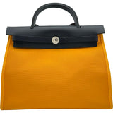 エルメス HERMES エールバッグジップPM A刻印 ジョーヌドール･サフィール シルバー金具 トワル･ハンター レディース ショルダーバッグ
