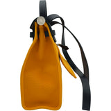 エルメス HERMES エールバッグジップPM A刻印 ジョーヌドール･サフィール シルバー金具 トワル･ハンター レディース ショルダーバッグ