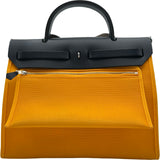 エルメス HERMES エールバッグジップPM A刻印 ジョーヌドール･サフィール シルバー金具 トワル･ハンター レディース ショルダーバッグ