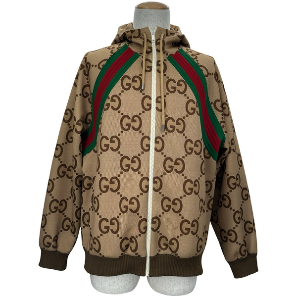 グッチ GUCCI ジャンボGG総柄ジップアップジャケット 713974 ベージュ