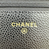シャネル CHANEL マトラッセチェーンウォレット AP0250 ブラック ゴールド金具 キャビアスキン レディース 長財布