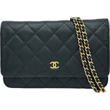 シャネル CHANEL マトラッセチェーンウォレット AP0250 ブラック ゴールド金具 キャビアスキン レディース 長財布