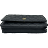 シャネル CHANEL マトラッセチェーンウォレット AP0250 ブラック ゴールド金具 キャビアスキン レディース 長財布