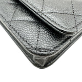 シャネル CHANEL マトラッセチェーンウォレット AP0250 ブラック ゴールド金具 キャビアスキン レディース 長財布