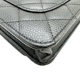 シャネル CHANEL マトラッセチェーンウォレット AP0250 ブラック ゴールド金具 キャビアスキン レディース 長財布