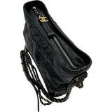 シャネル CHANEL ガブリエルドゥシャネルラージホーボー A93825 28番台 ブラック シルバー/ゴールド金具 エイジドカーフ レディース ショルダーバッグ