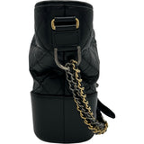 シャネル CHANEL ガブリエルドゥシャネルラージホーボー A93825 28番台 ブラック シルバー/ゴールド金具 エイジドカーフ レディース ショルダーバッグ