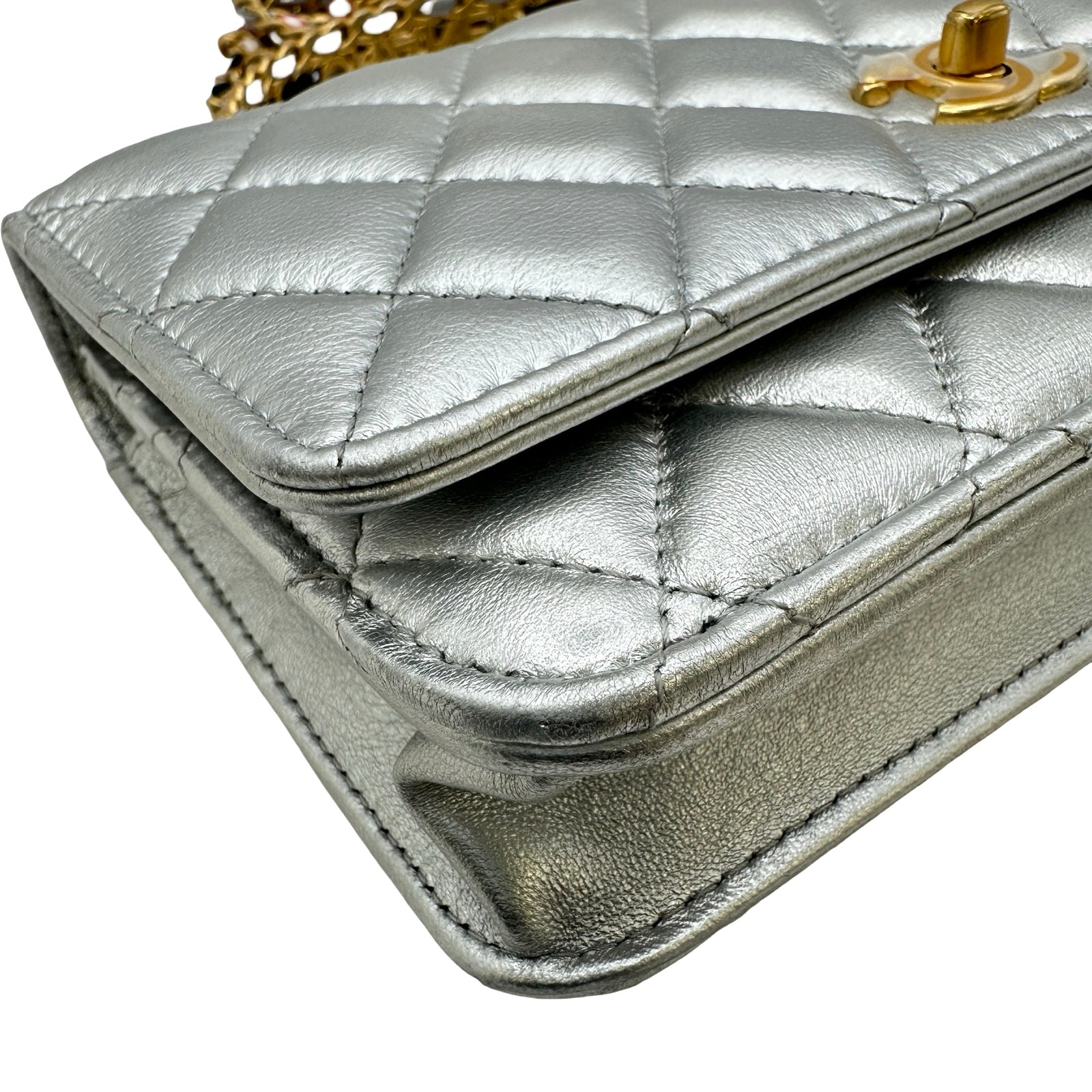シャネル CHANEL マトラッセトップハンドルチェーンウォレット