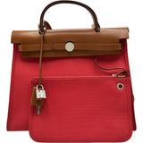 エルメス HERMES エールバッグジップPM D刻印 ブーゲンビリア シルバー金具 トワル・ハンター レディース ショルダーバッグ