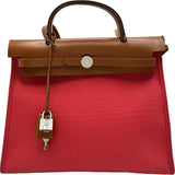 エルメス HERMES エールバッグジップPM D刻印 ブーゲンビリア シルバー金具 トワル・ハンター レディース ショルダーバッグ