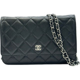 シャネル CHANEL マトラッセチェーンウォレット AP0250 ブラック シルバー金具 キャビアスキン レディース ショルダーバッグ