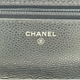 シャネル CHANEL マトラッセチェーンウォレット AP0250 ブラック シルバー金具 キャビアスキン レディース ショルダーバッグ