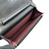 シャネル CHANEL マトラッセチェーンウォレット AP0250 ブラック シルバー金具 キャビアスキン レディース ショルダーバッグ
