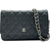 シャネル CHANEL マトラッセチェーンウォレット AP0250 ブラック シルバー金具 キャビアスキン レディース ショルダーバッグ