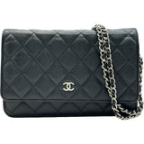 シャネル CHANEL マトラッセチェーンウォレット AP0250 ブラック シルバー金具 キャビアスキン レディース ショルダーバッグ