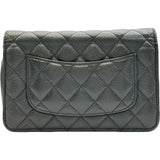 シャネル CHANEL マトラッセチェーンウォレット AP0250 ブラック シルバー金具 キャビアスキン レディース ショルダーバッグ