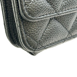 シャネル CHANEL マトラッセチェーンウォレット AP0250 ブラック シルバー金具 キャビアスキン レディース ショルダーバッグ