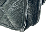 シャネル CHANEL マトラッセチェーンウォレット AP0250 ブラック シルバー金具 キャビアスキン レディース ショルダーバッグ