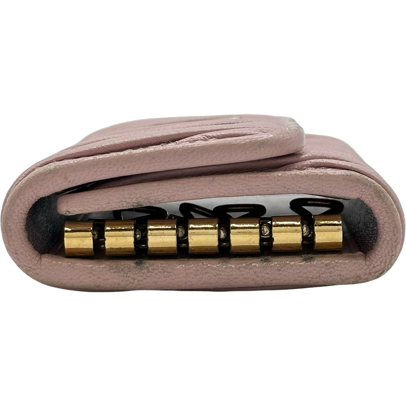 ミュウミュウ miu miu 6連キーケース 5PG222 ピンク ゴールド金具
