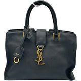 サンローラン SAINT LAURENT ベイビーカバス 424868 ブラック ゴールド金具 レザー レディース ハンドバッグ