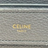 セリーヌ CELINE ラゲージナノショッパー 189243 グレー系 ゴールド金具 ドラムドカーフスキン レディース ショルダーバッグ
