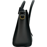 セリーヌ CELINE ラゲージナノショッパー 189243 グレー系 ゴールド金具 ドラムドカーフスキン レディース ショルダーバッグ
