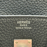 エルメス HERMES バーキン25 K刻印 ブラック シルバー金具 トゴ レディース ハンドバッグ
