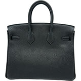 エルメス HERMES バーキン25 K刻印 ブラック シルバー金具 トゴ レディース ハンドバッグ