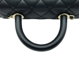 シャネル CHANEL ココハンドルXXS AS2215 ブラック ゴールド金具 キャビアスキン レディース ショルダーバッグ