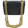 シャネル CHANEL 2.55ミニフラップチェーンショルダーVステッチ AS0874 ブラック ゴールド金具 エイジドカーフ レディース ショルダーバッグ