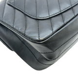 シャネル CHANEL 2.55ミニフラップチェーンショルダーVステッチ AS0874 ブラック ゴールド金具 エイジドカーフ レディース ショルダーバッグ
